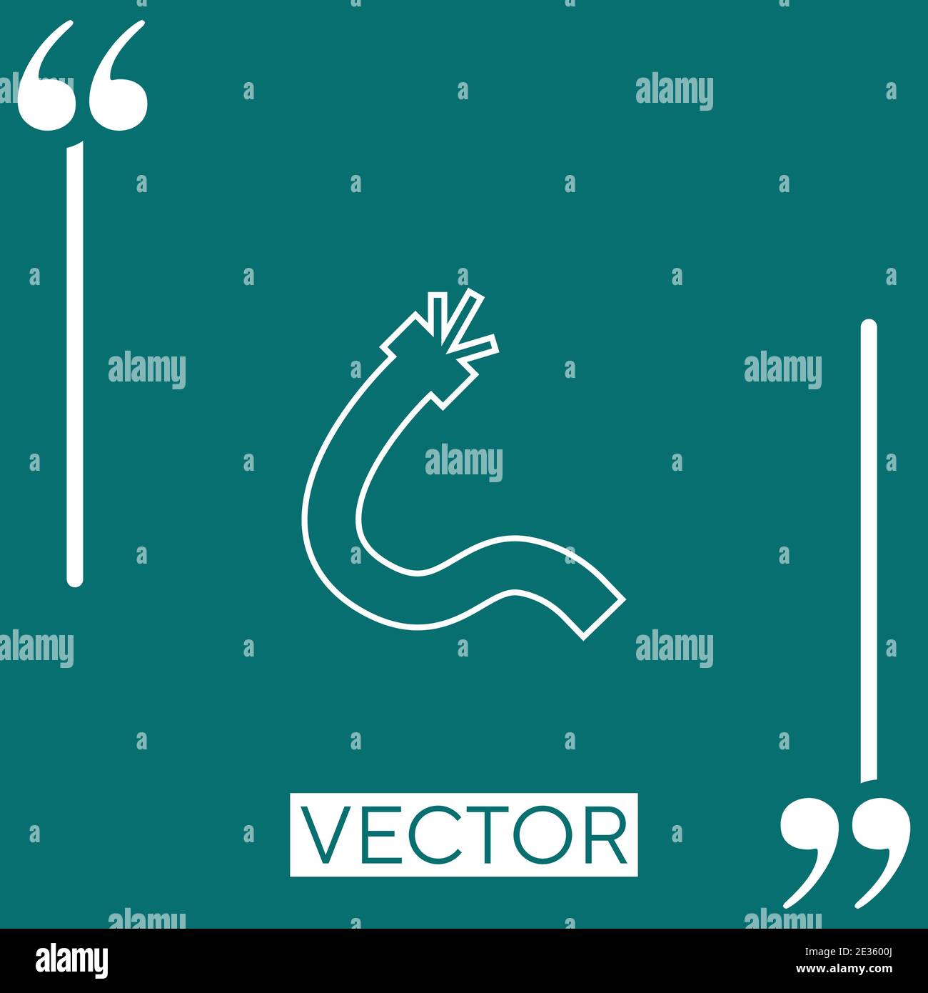 cable line vector icon Linear icon. Editable stroked line Stock Vector