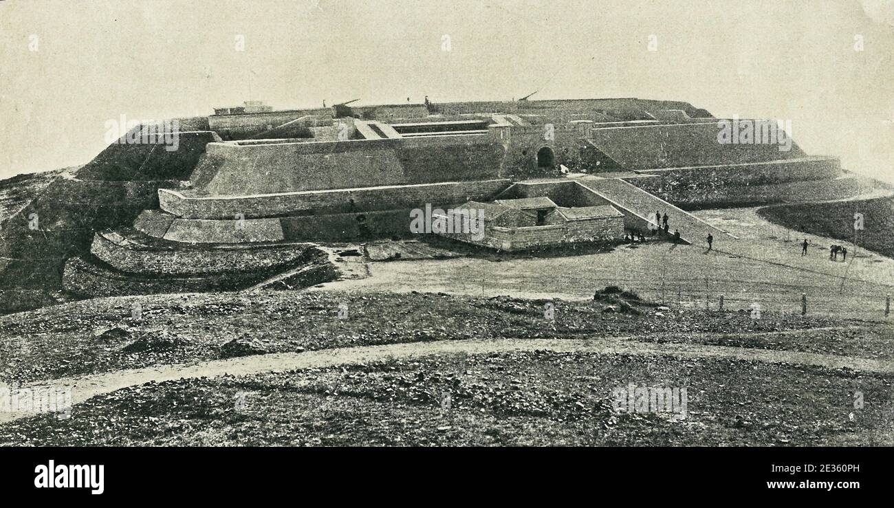 One of the Chinese Forts at Kinchow during the Sino-Japanese War, 1895 Stock Photo