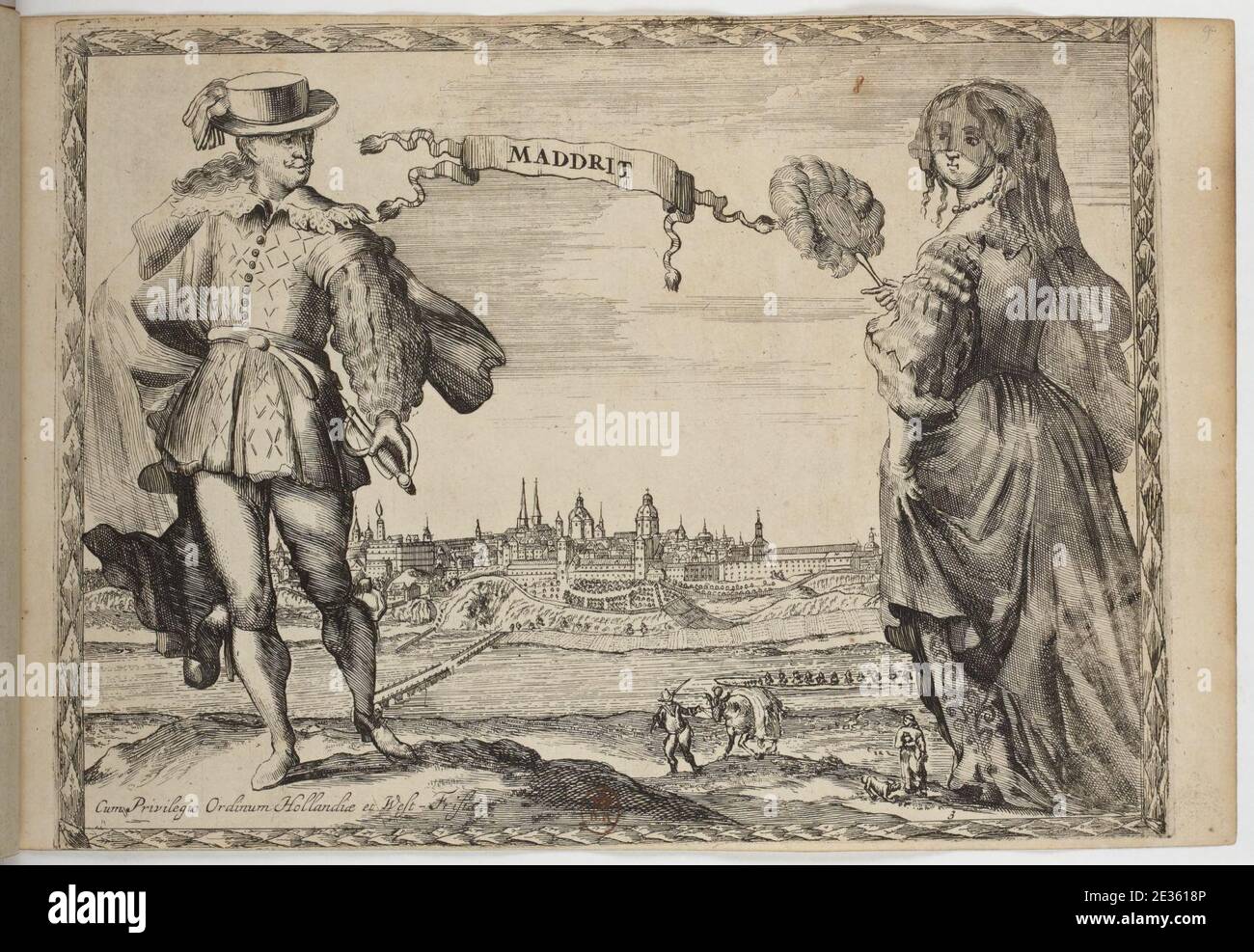 Maddrit -Madrid- - Costumes des quatre parties du monde, gravés dans la  manière de Luycken (1670 Stock Photo - Alamy