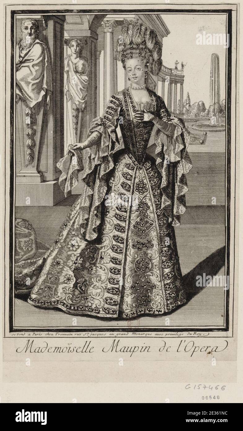 Mademoiselle Maupin de l'Opéra (Julie d'Aubigny) Original Stock Photo