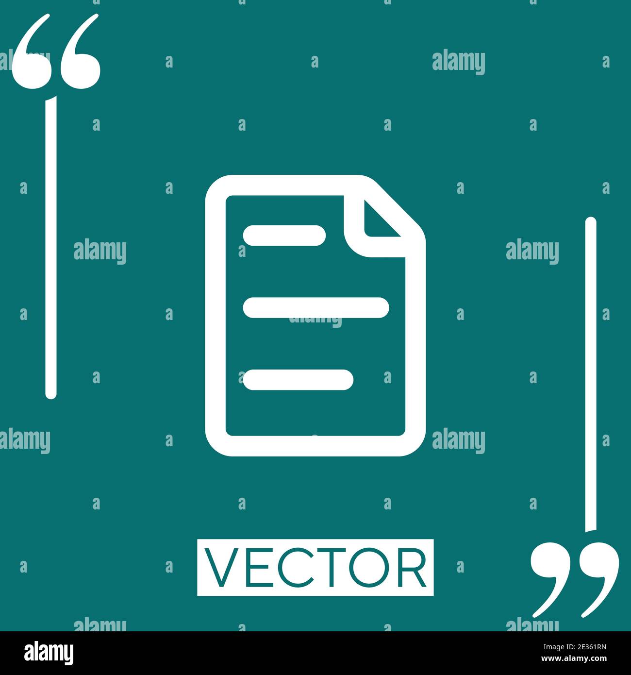 file outline with text lines and one folded corner Linear icon. Editable stroke line Stock Vector