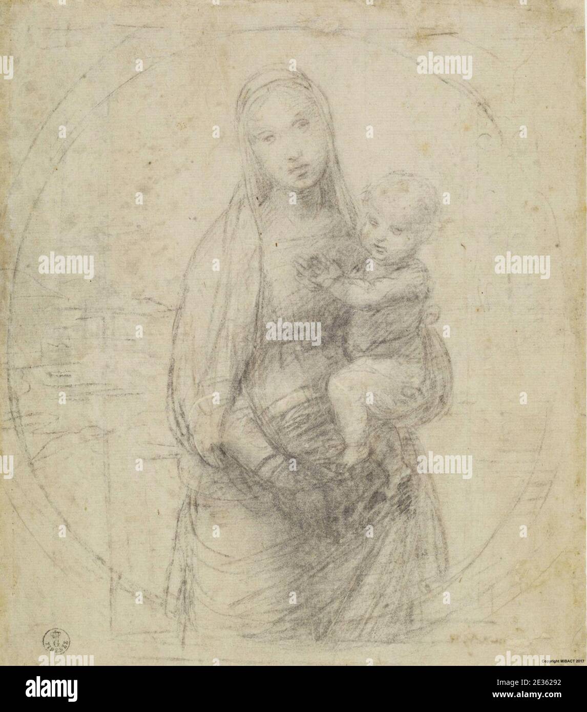Madonna del Granduca drawing Stock Photo Alamy