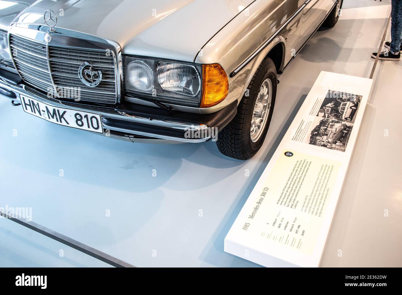 STUTTGART, GERMANY, 2019: 1985 Mercedes-Benz 300 TD t-model station wagon in the Mercedes-Benz Museum, HN-MK 810 Stock Photo