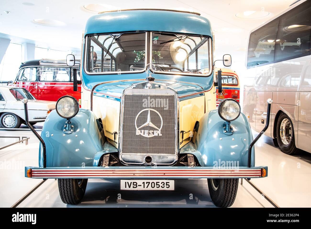 STUTTGART, GERMANY, 2019: 1940 Mercedes-Benz O 2600 touring coach