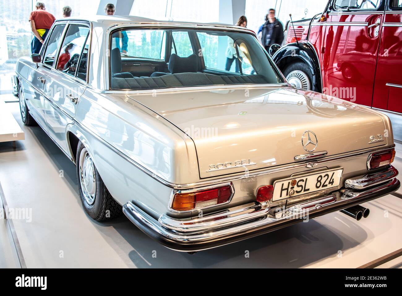 Stuttgart Germany 2019 1972 Mercedes Benz 300 Sel 6 3 Top Of The Line Model W108 109 In The Mercedes Benz Museum H Sl 824 Stock Photo Alamy