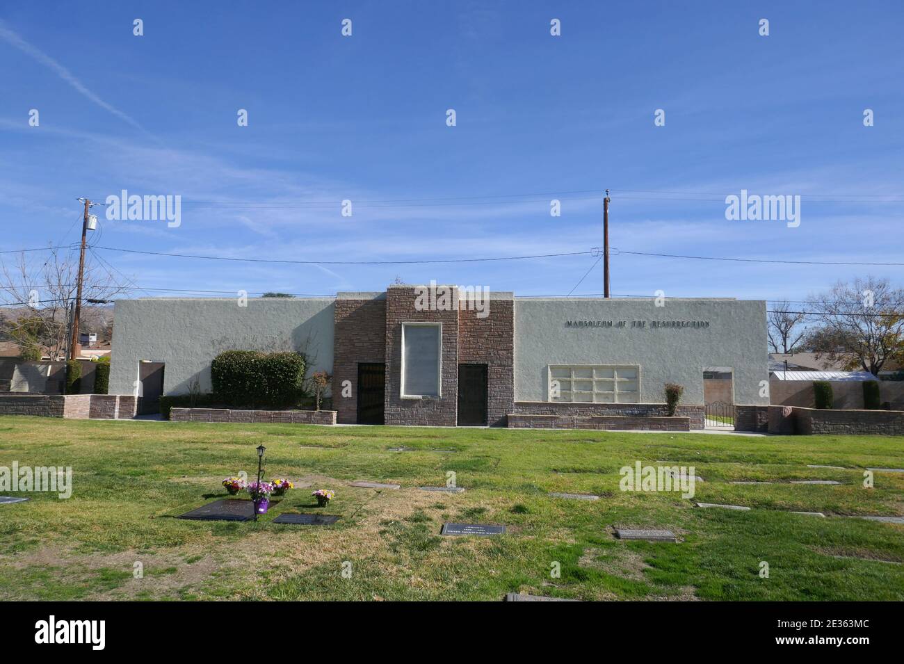 North Hollywood, California, USA 15th January 2021 A general view of atmosphere of composer Leigh Harline's Grave/Niche in Mausoleum of the Resurrection at Valhalla Memorial Park Cemetery on January 15, 2021 in North Hollywood, California, USA. Photo by Barry King/Alamy Stock Photo Stock Photo