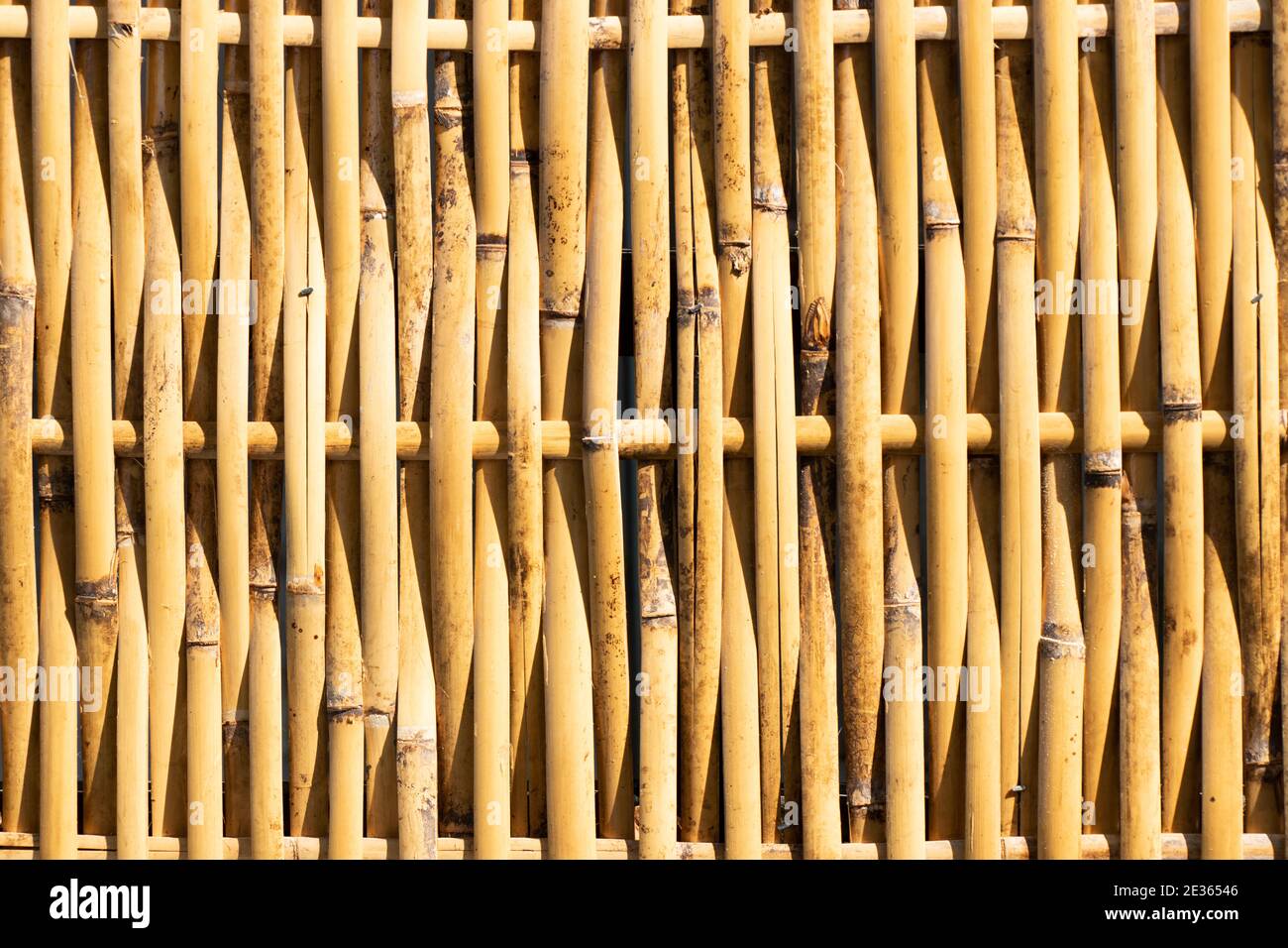 Closed up of brown color bamboo wicker textured background Stock Photo
