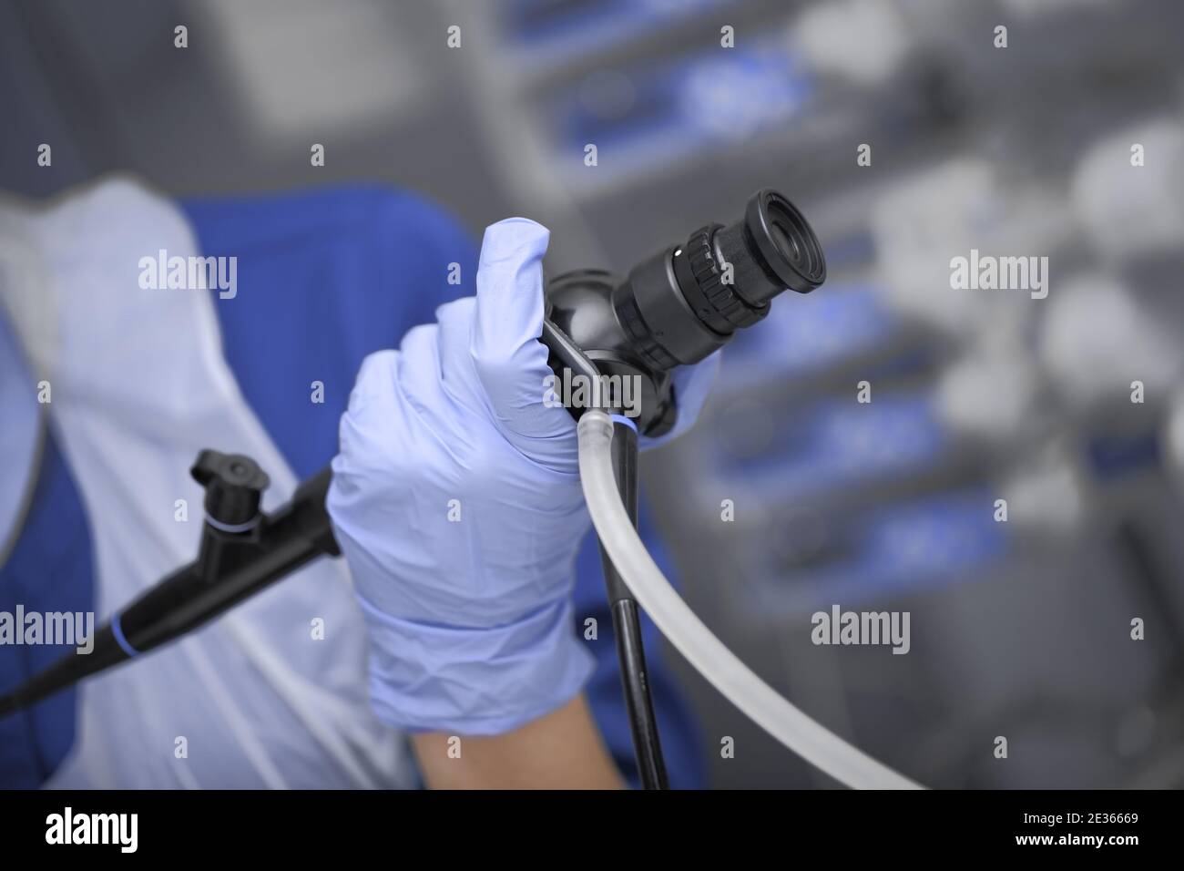 Working medical expert during diagnostic process Stock Photo Alamy