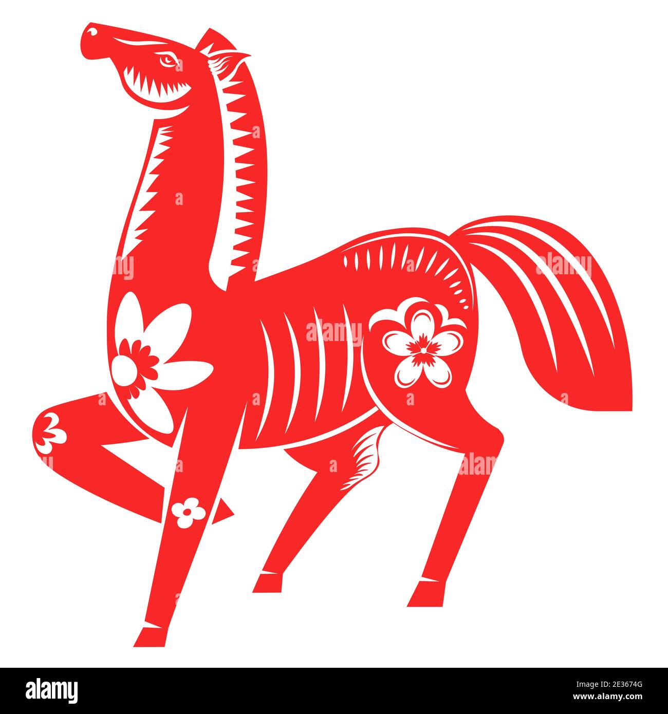 Chinese horse greeting card hi-res stock photography and images - Alamy
