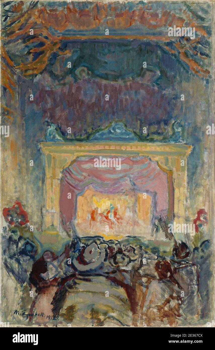 Magnus Enckell - The Variety Theatre in Paris (1912). Stock Photo