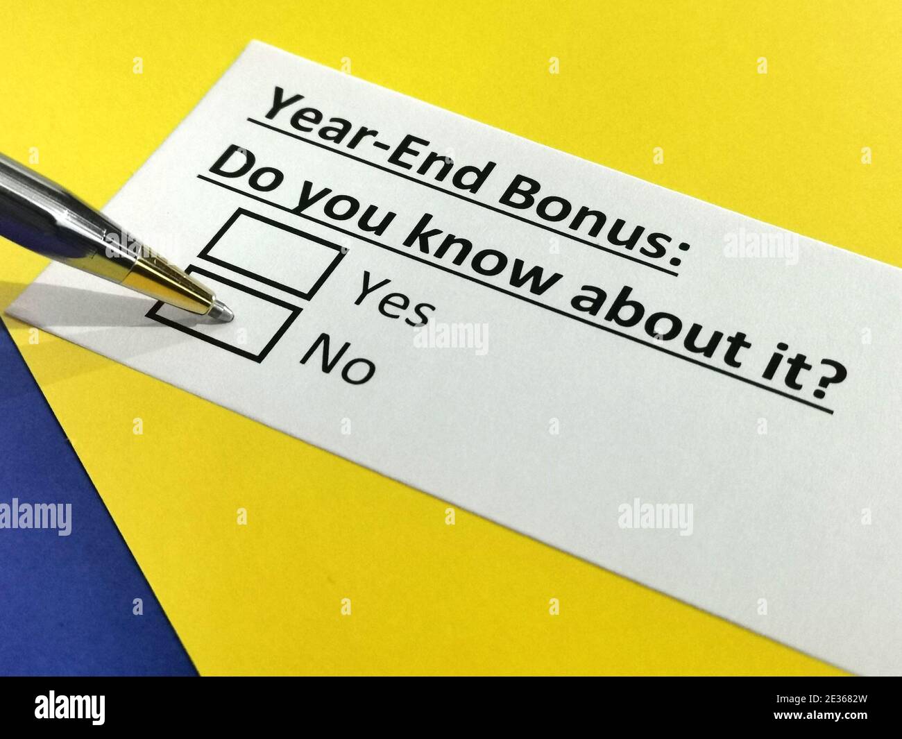 One Bonus Question End of year bonus hi-res stock photography and images - Alamy