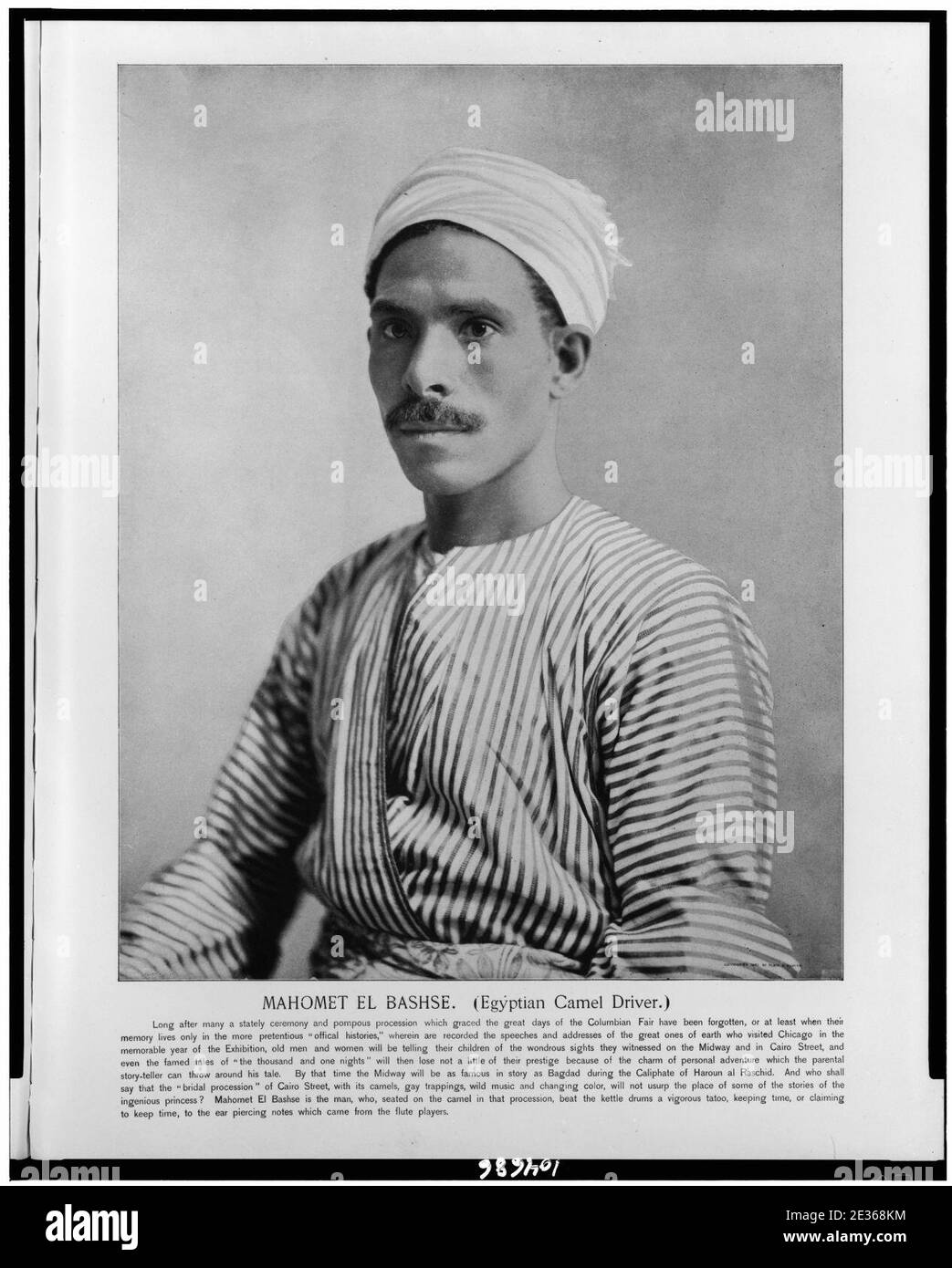 Mahomet El Bashse. (Egyptian camel driver) Franklin Co., Eng., Chi