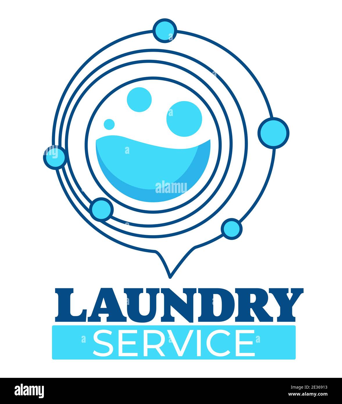Laundry service, washing clothes in machine vector Stock Vector