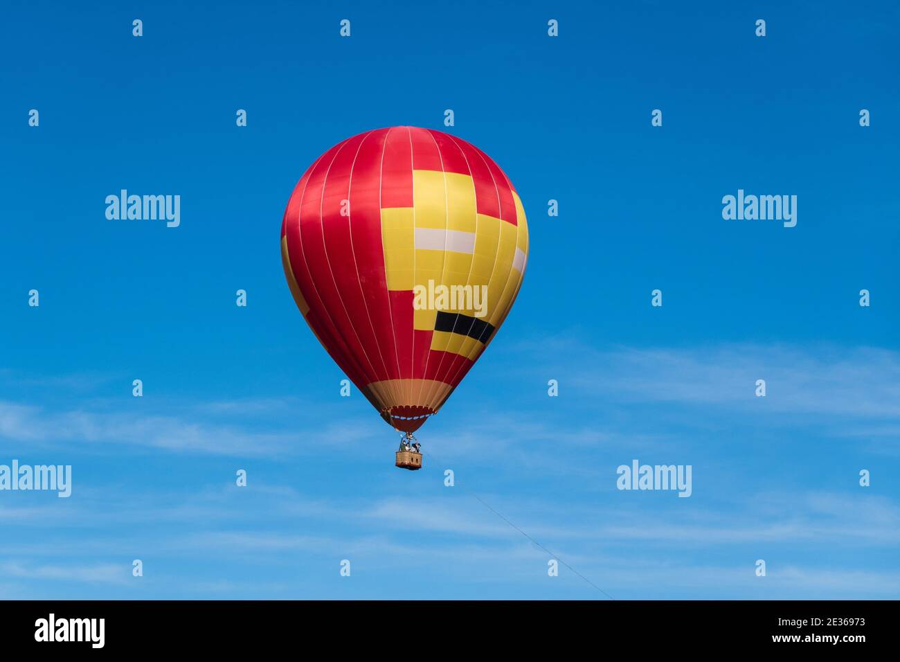 Colorful Hot Air Balloons in Flight. hot air balloon flying in light