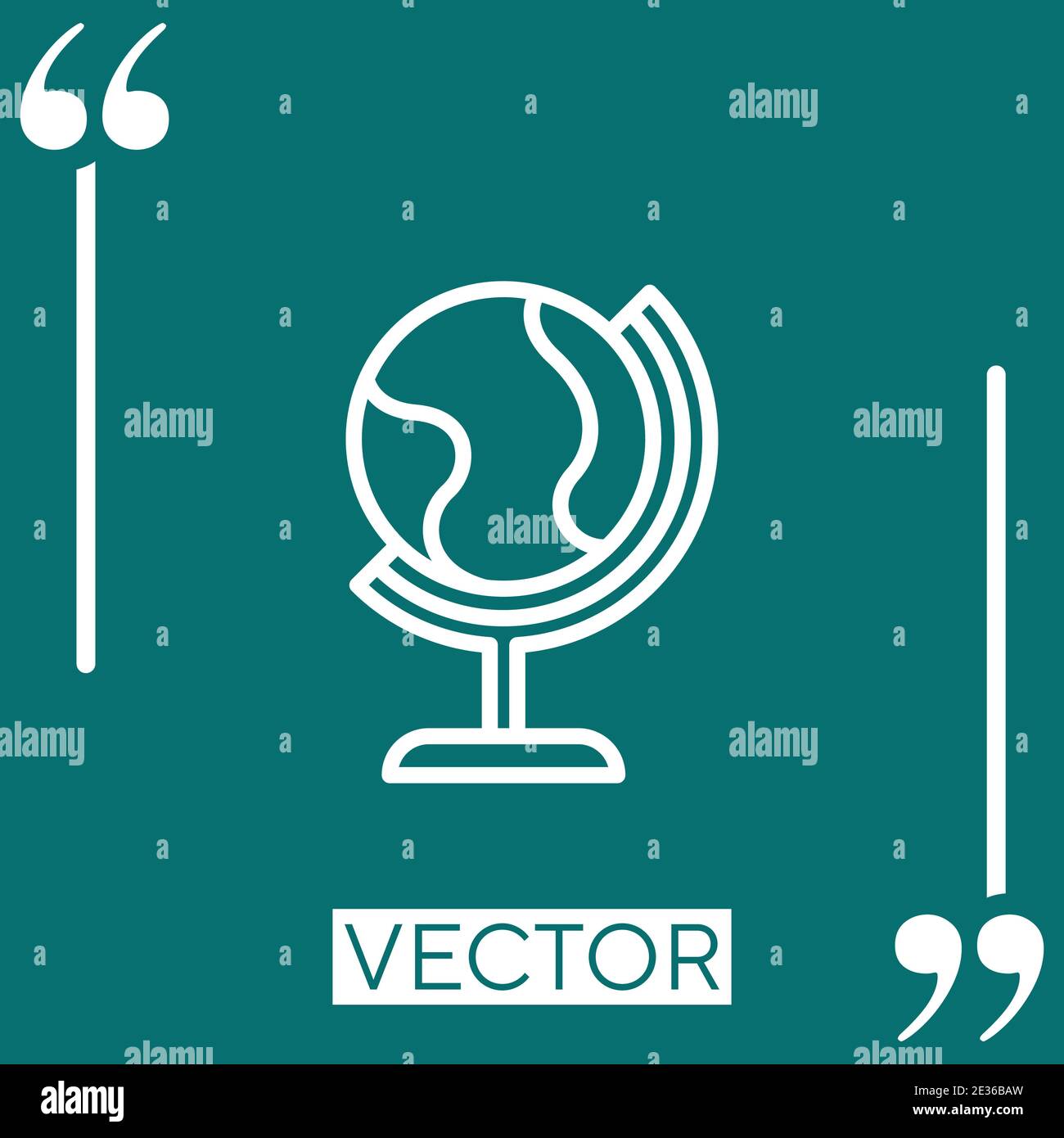 geography vector icon Linear icon. Editable stroke line Stock Vector ...