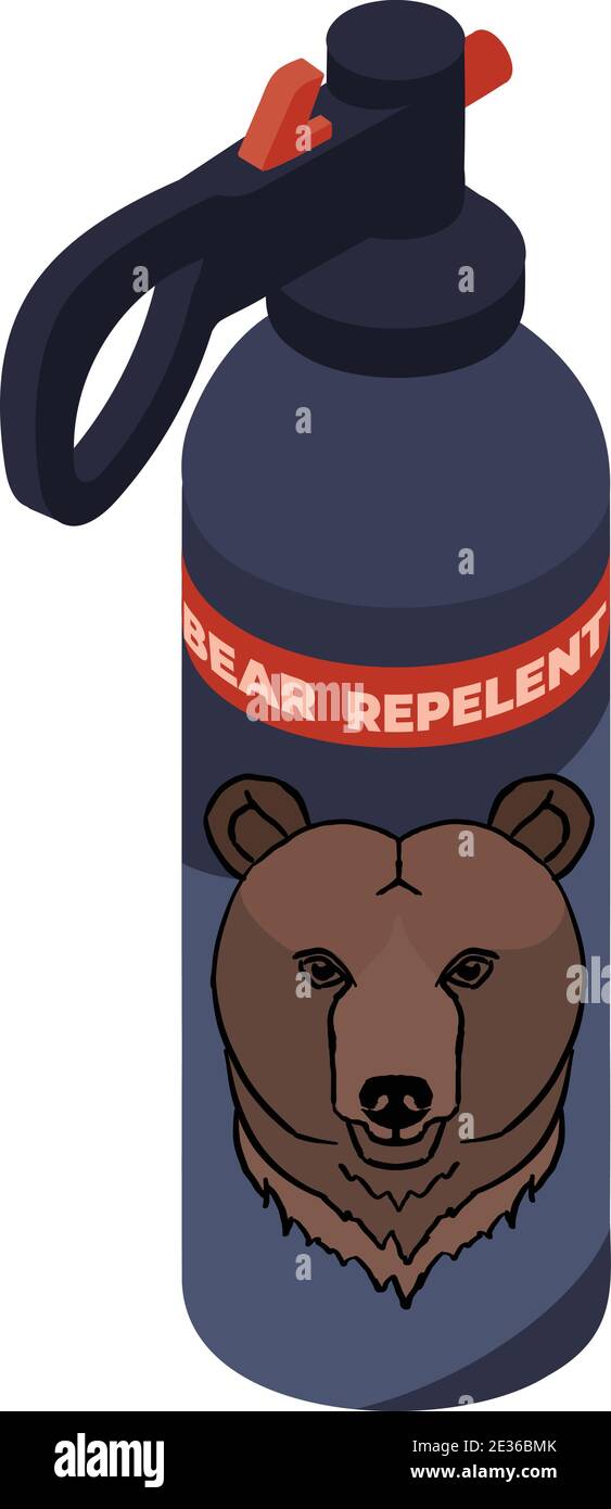 Bear repelent icon. Isometric of bear repelent vector icon for web ...