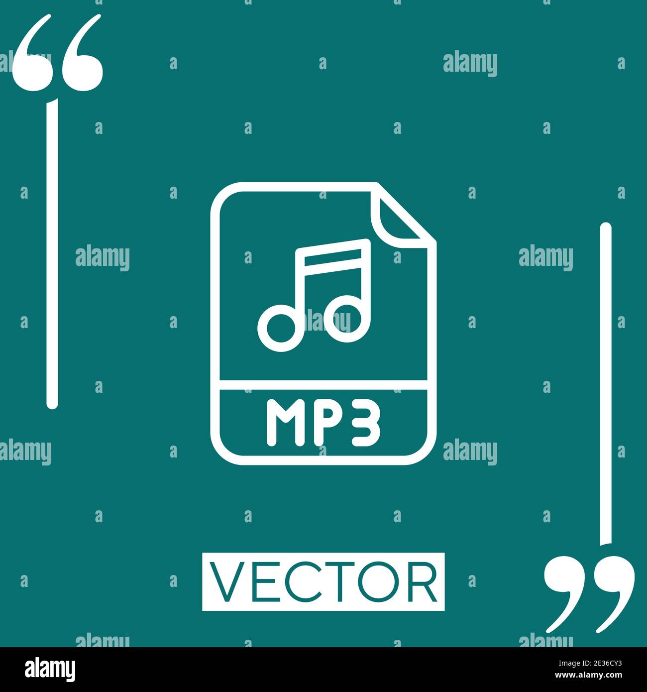 mp vector icon Linear icon. Editable stroke line Stock Vector
