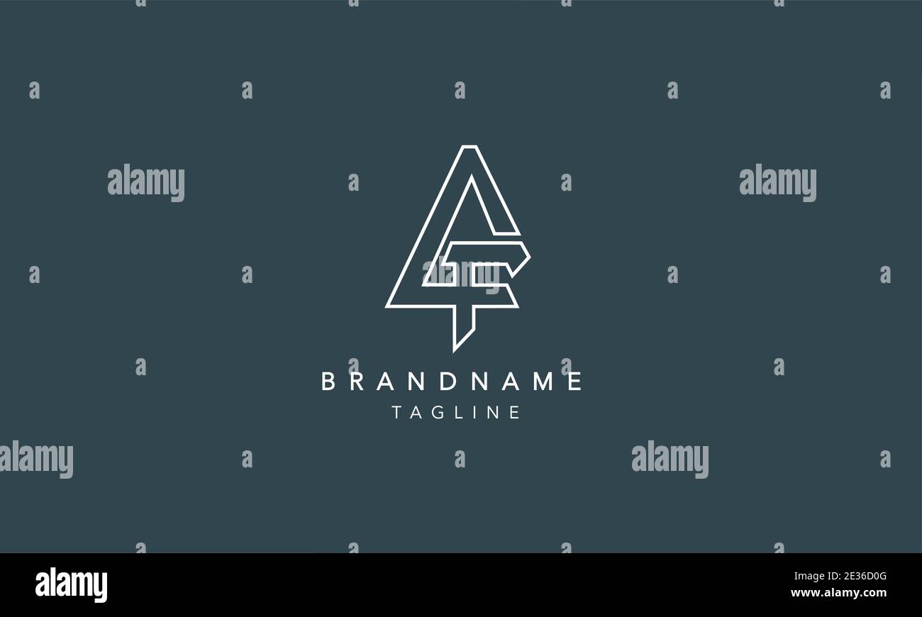 AF Alphabet Letters Initial Icon Logo Design Vector illustration Stock ...