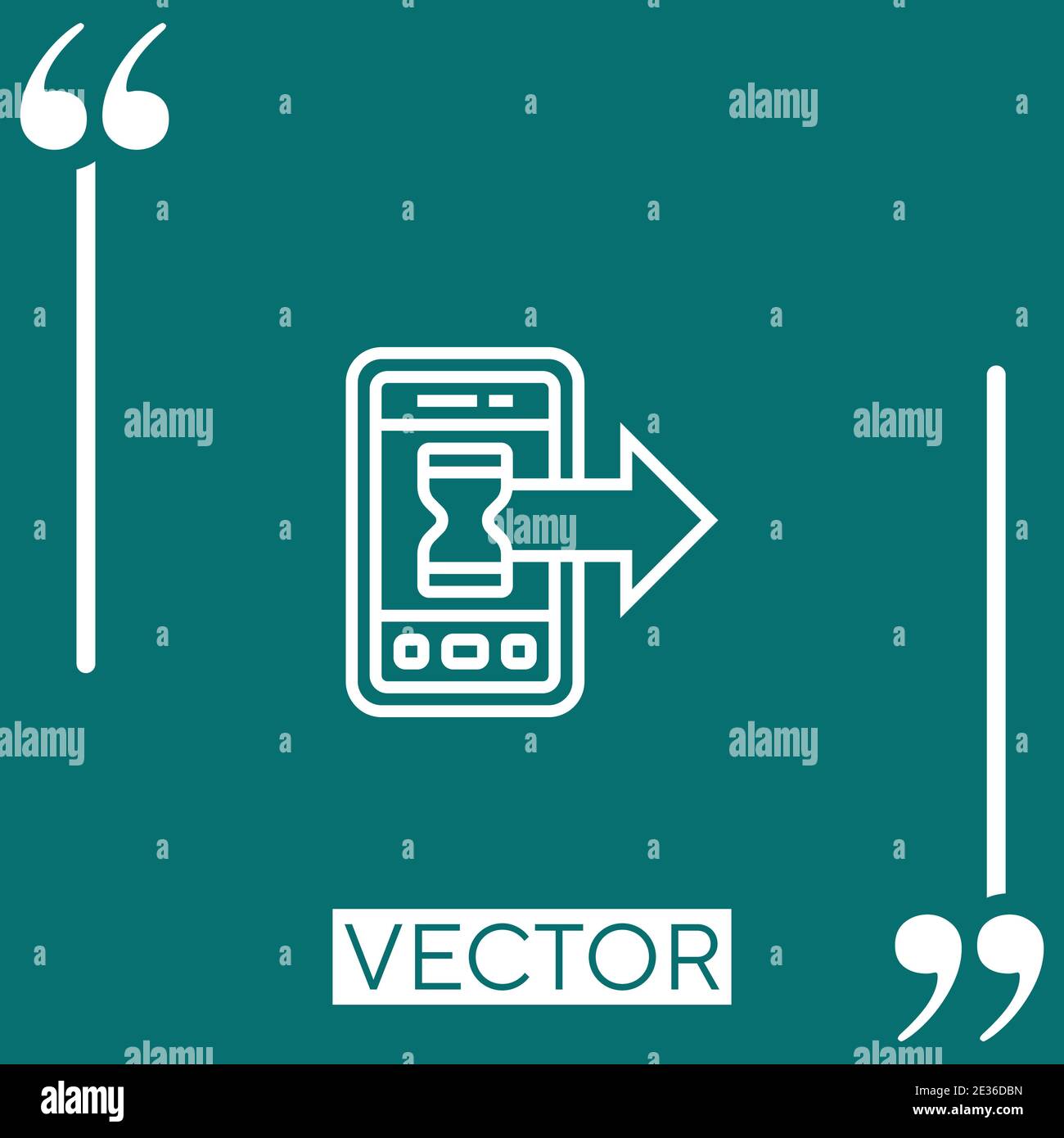 fast forward vector icon Linear icon. Editable stroked line Stock Vector