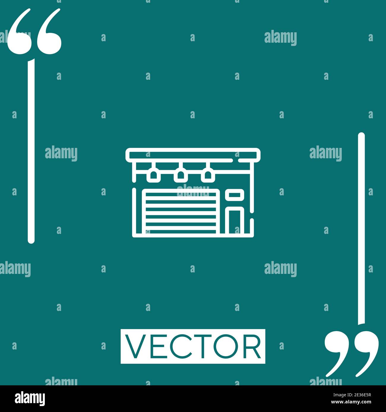 warehouse vector icon Linear icon. Editable stroked line Stock Vector