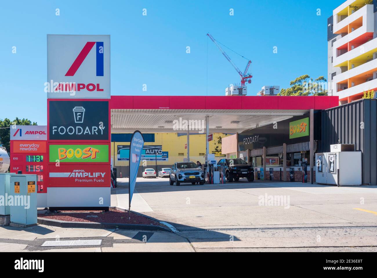 The Ampol (formerly Caltex) petrol or gas station in Granville in ...