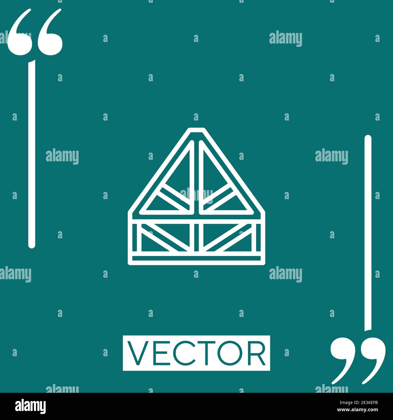joist vector icon Linear icon. Editable stroke line Stock Vector