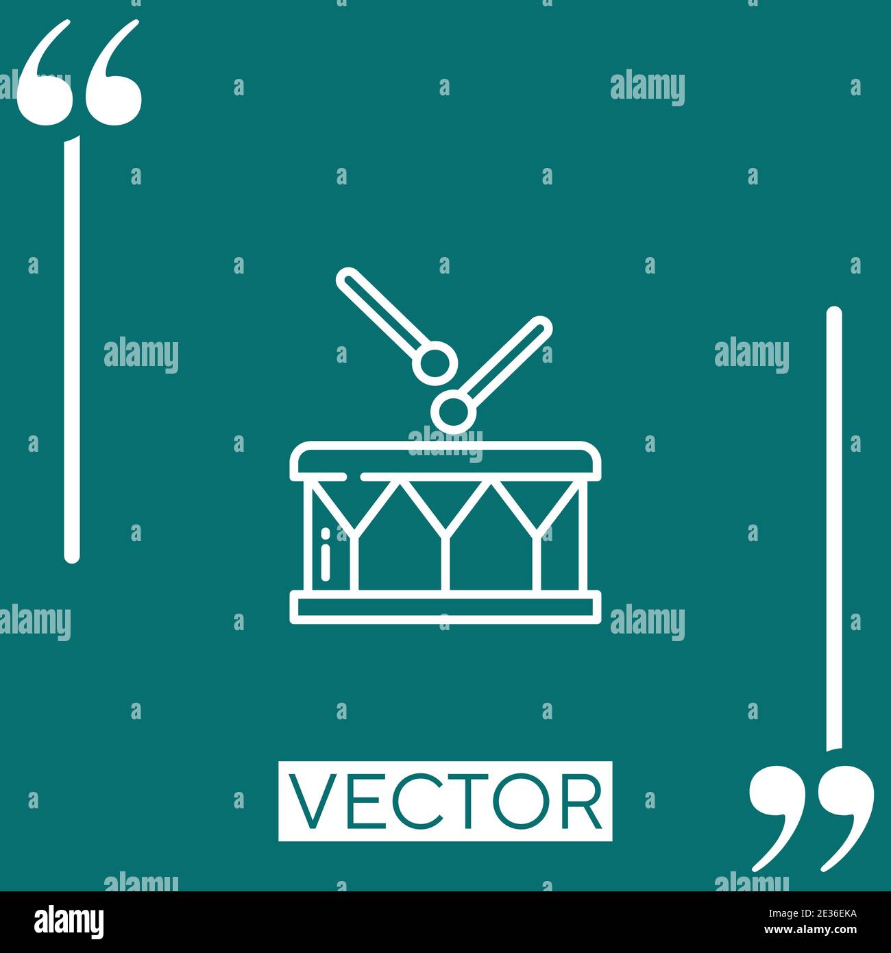 drumstick vector icon Linear icon. Editable stroked line Stock Vector