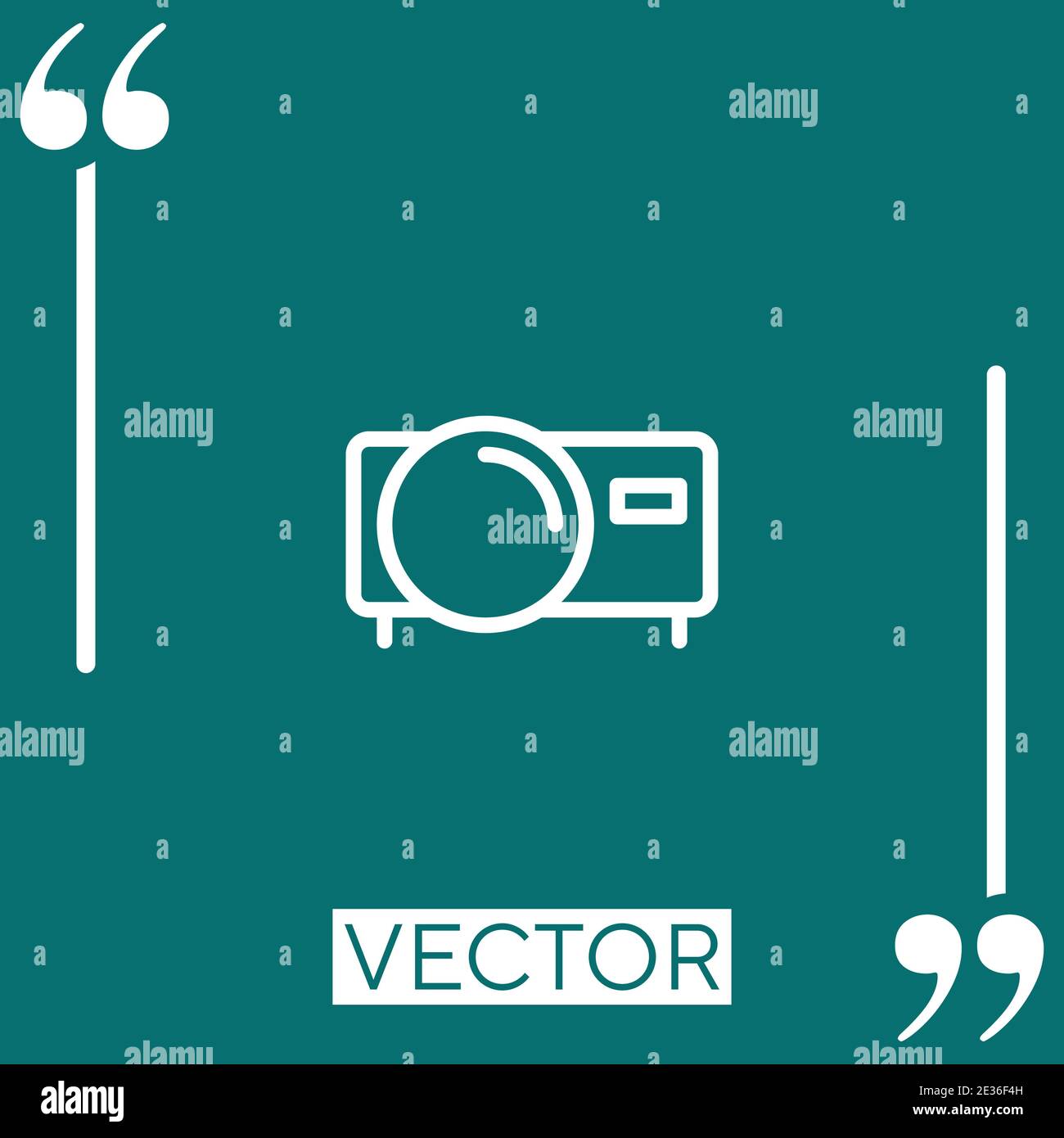 film vector icon Linear icon. Editable stroke line Stock Vector