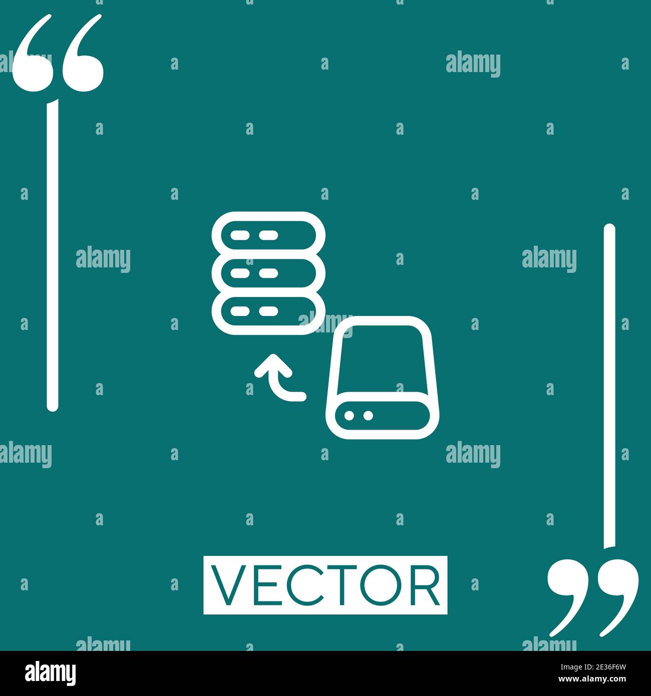 storage device vector icon Linear icon. Editable stroke line Stock Vector