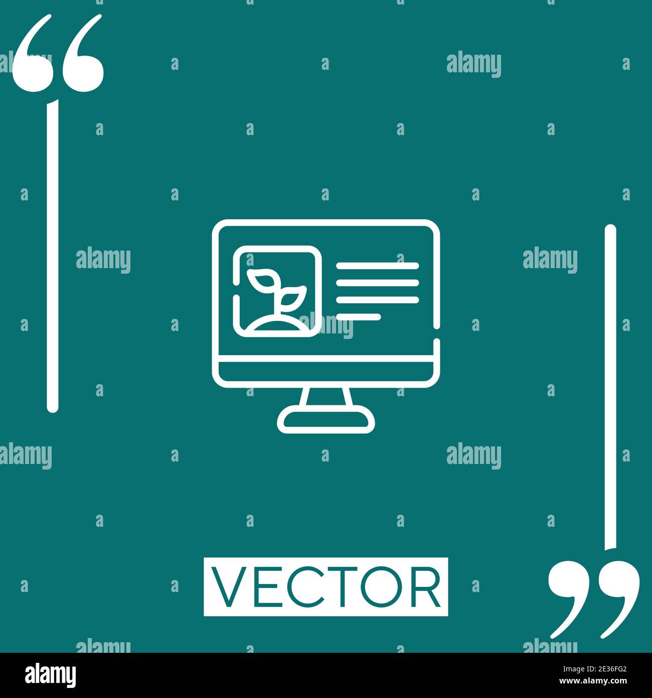 observation vector icon Linear icon. Editable stroked line Stock Vector