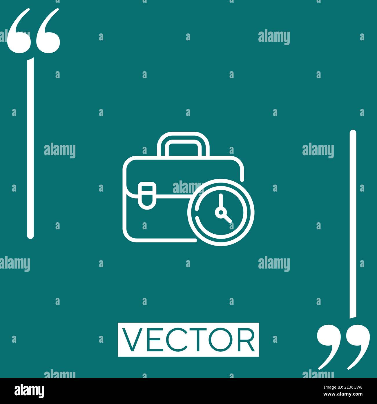 working hours vector icon Linear icon. Editable stroked line Stock Vector