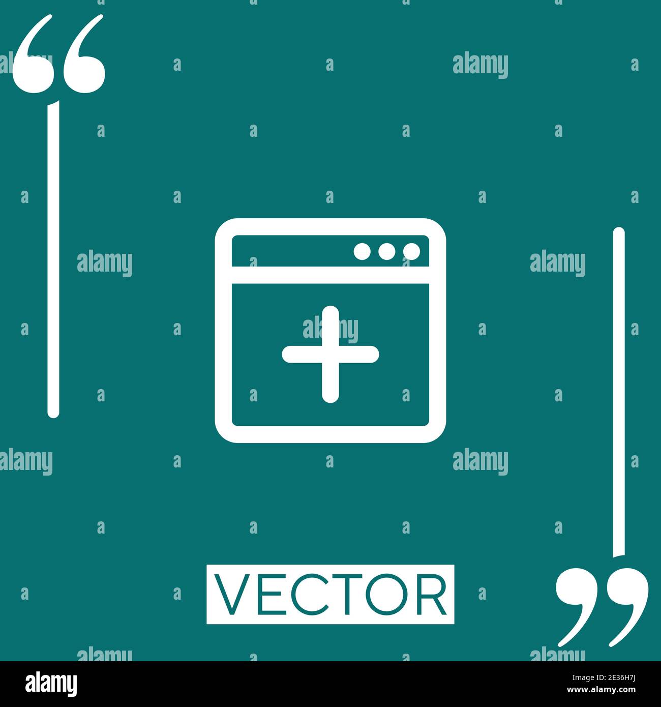 add window vector icon Linear icon. Editable stroke line Stock Vector