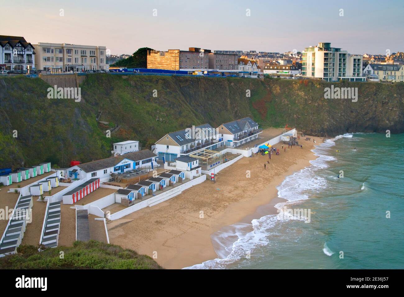 the famous north cornwall seaside and surfing town of newquay Stock Photo