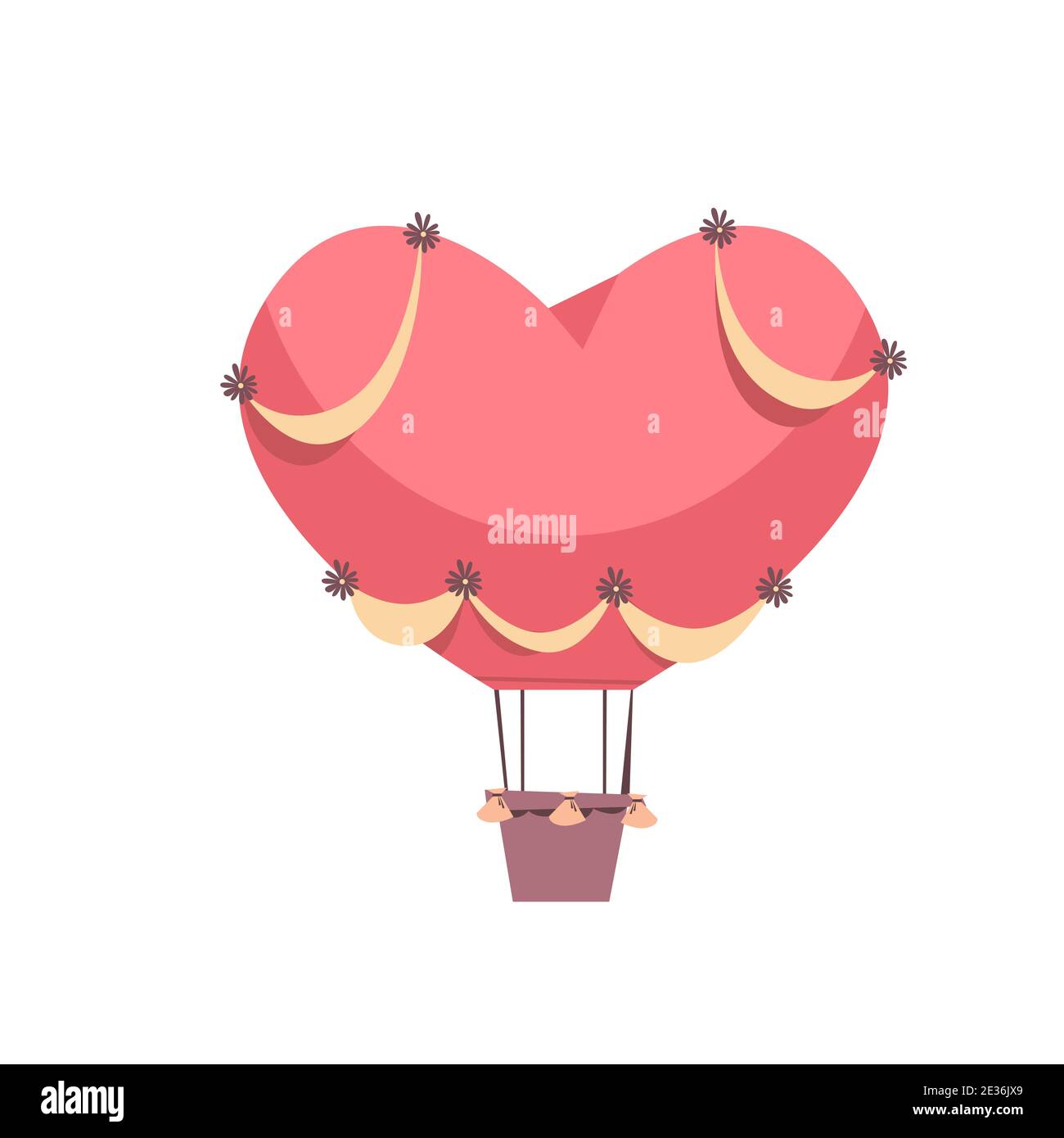 pink air balloon in shape of heart valentines day celebration concept ...