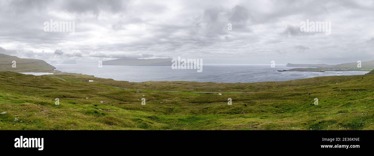 Coast between Sandur and Skarvanes, Sandoy Island, Faroes Islands Stock Photo