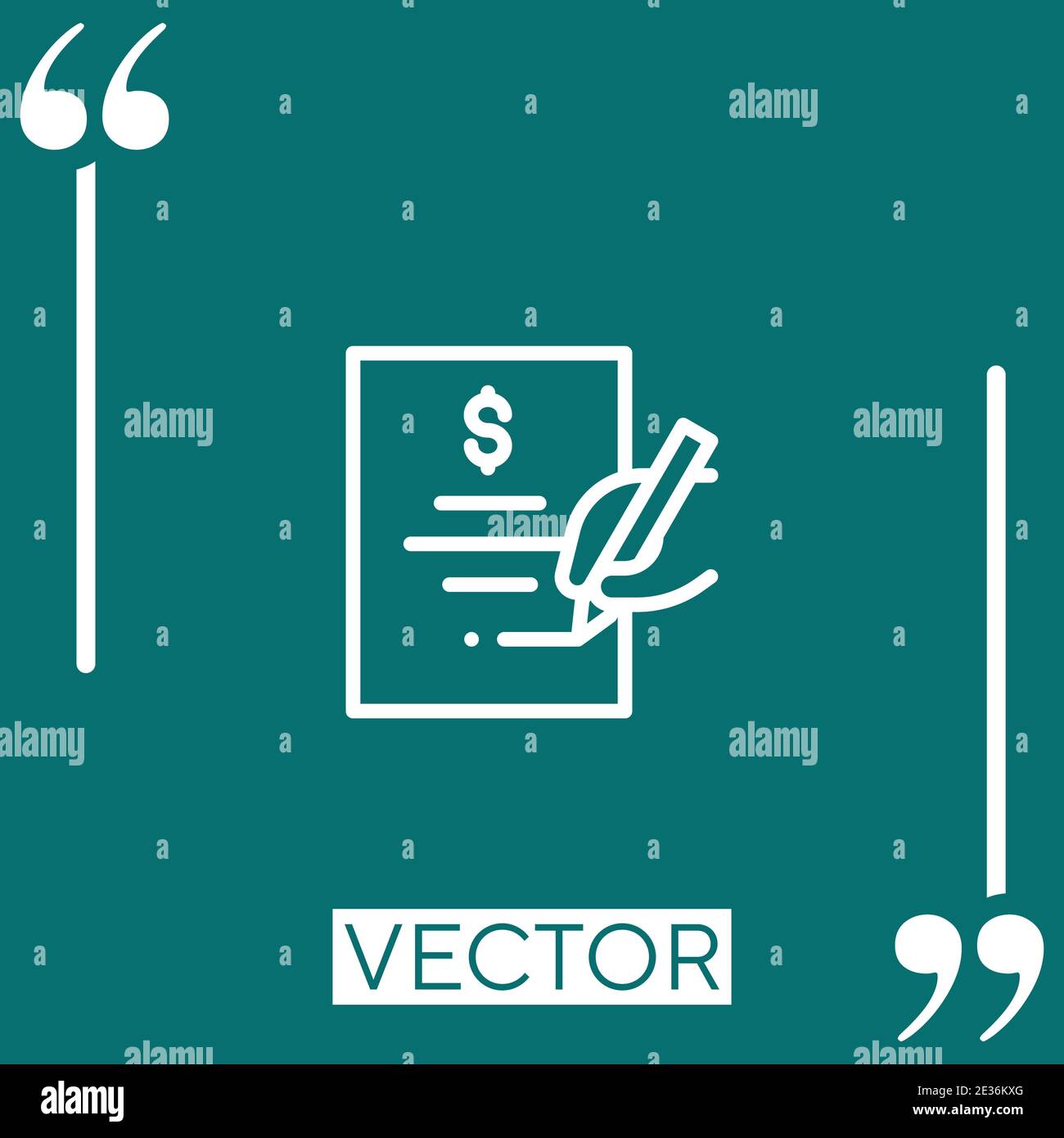 loan vector icon Linear icon. Editable stroke line Stock Vector