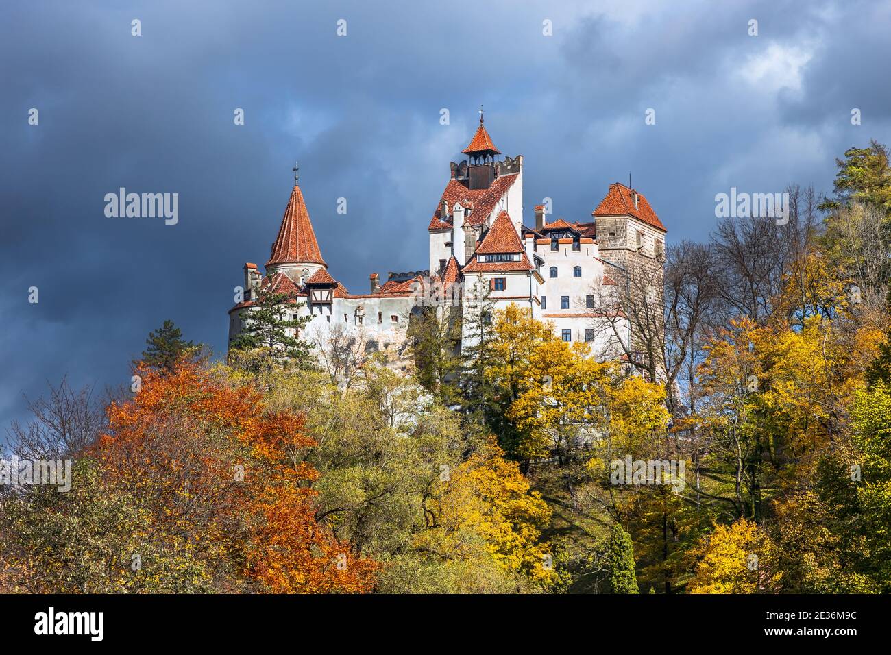 Brasov, Transylvania. Romania. The medieval Castle of Bran, known for the myth of Dracula. Stock Photo