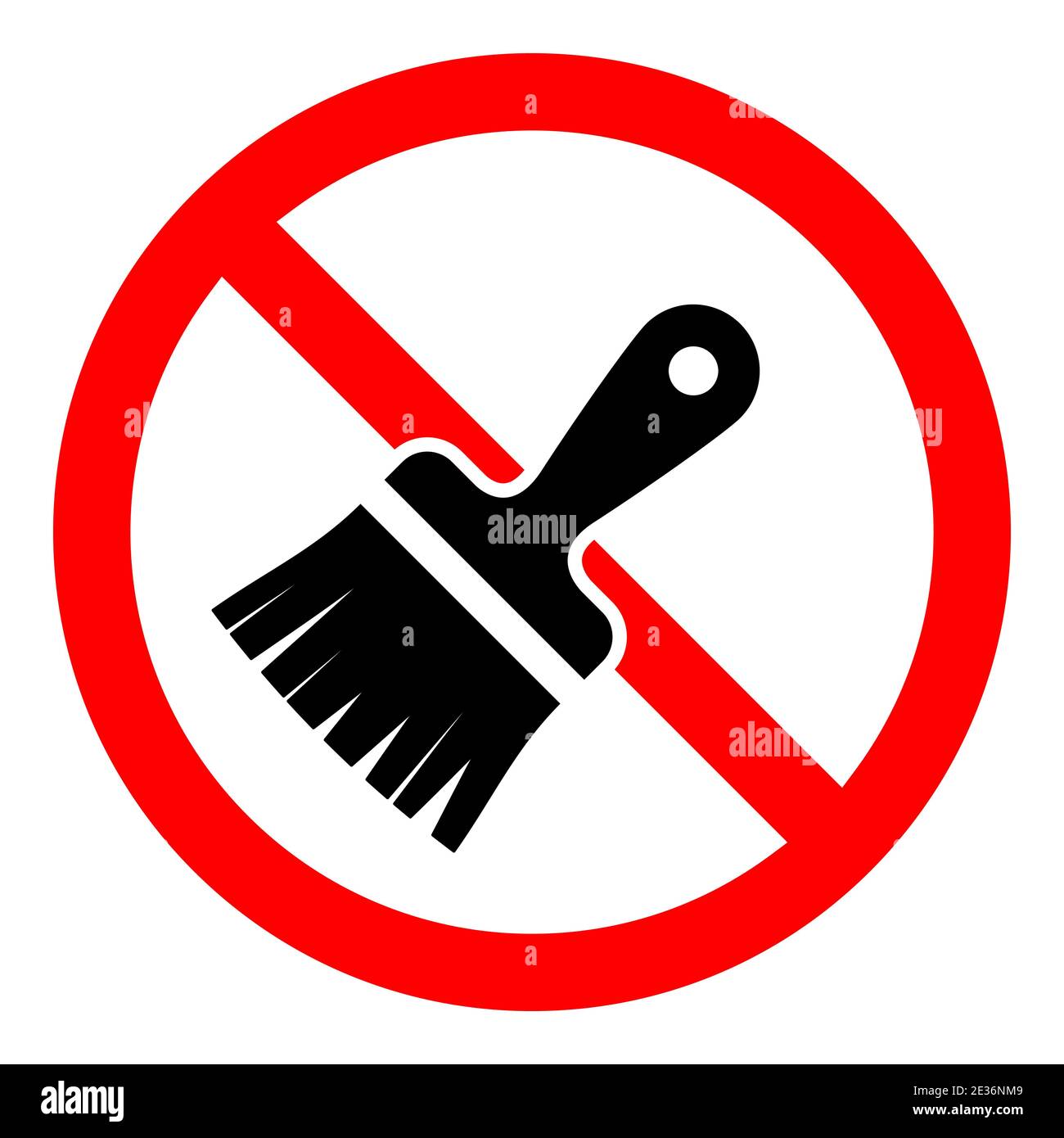 Stop brush icon. Do not paint sign. No paint brush sign . Vector