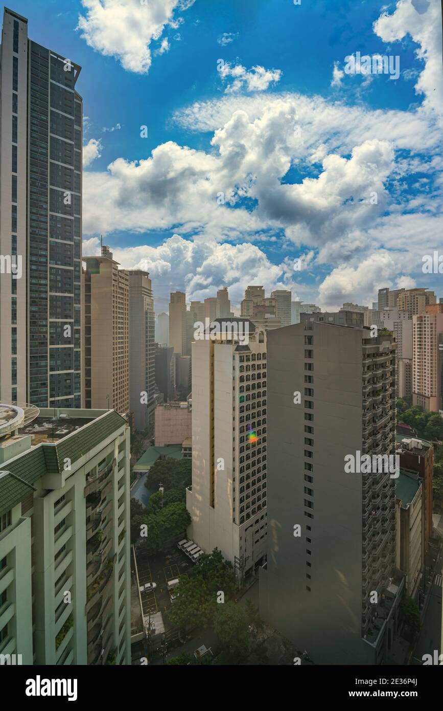 High and modern office building in the financial district Stock Photo ...