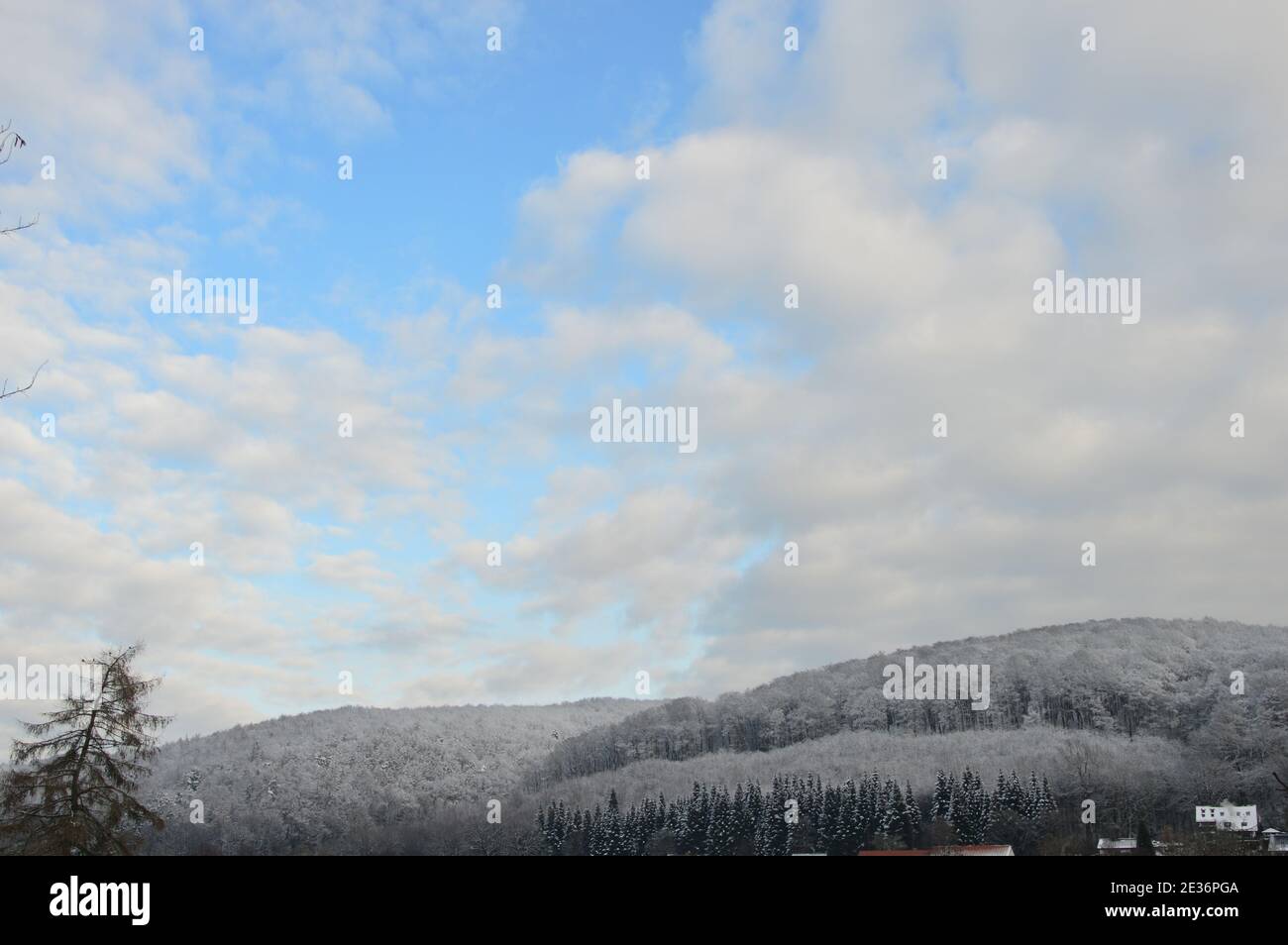 Winter landscape in Kalletal Stock Photo