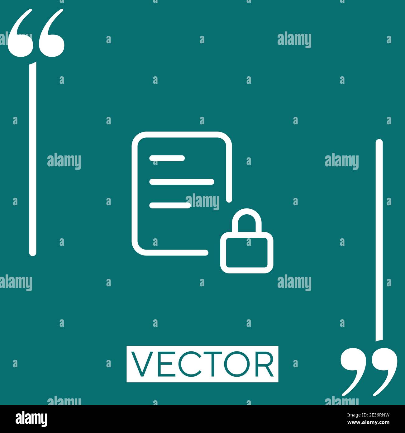 locked vector icon Linear icon. Editable stroke line Stock Vector