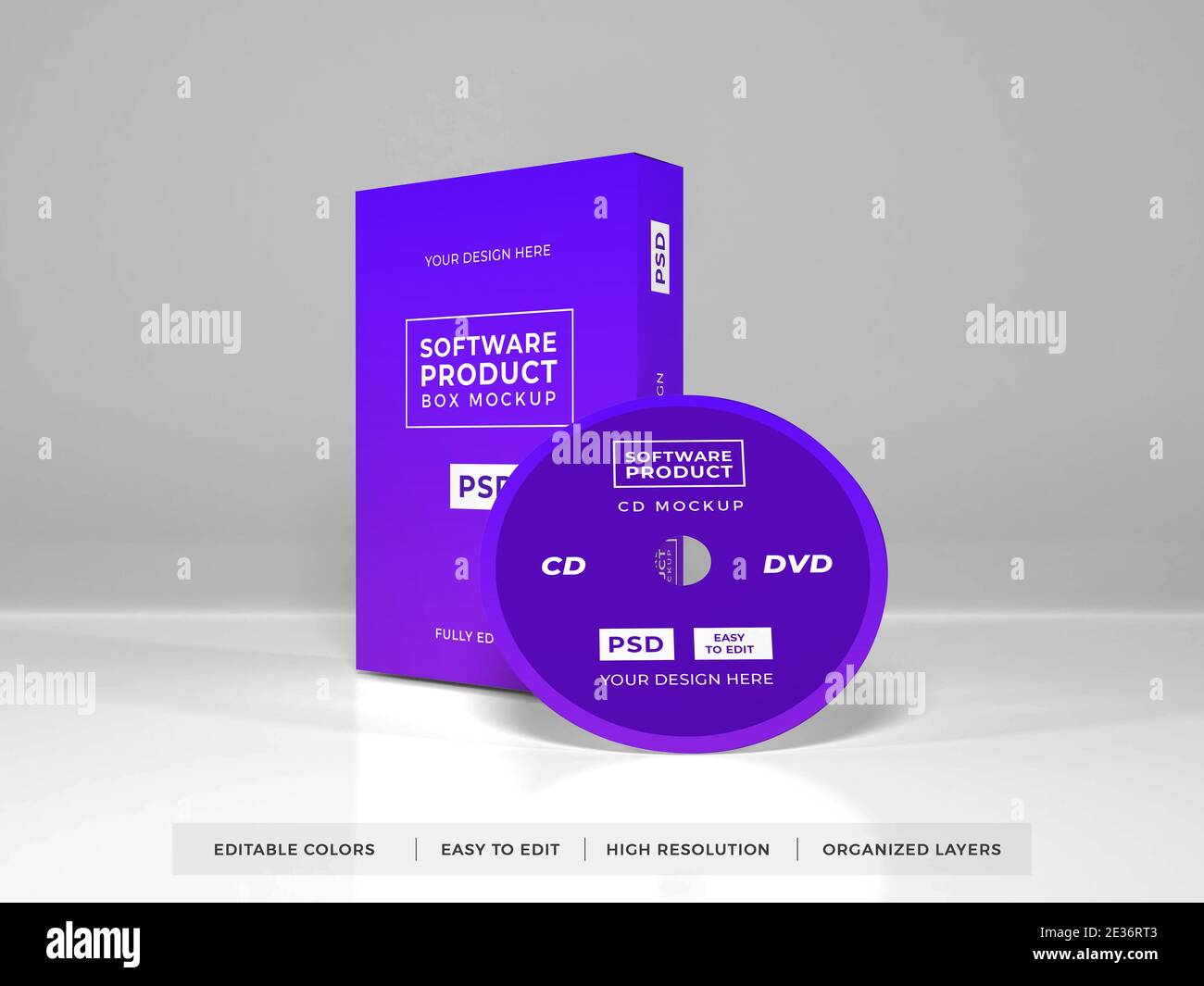 Realistic Software Box Product 3D Illustration Mockup Scene on Isolated ...