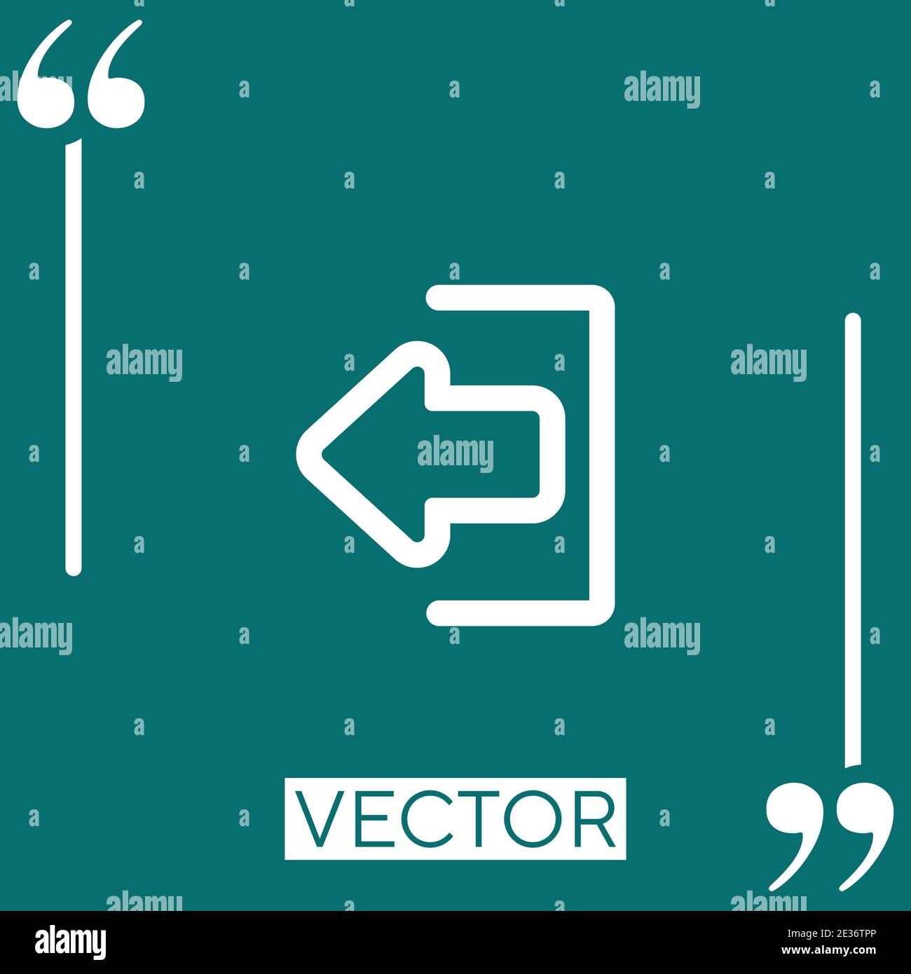 logout vector icon Linear icon. Editable stroke line Stock Vector