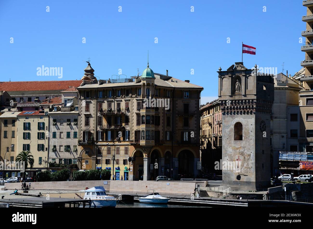 beautiful old town in the port of savonna Stock Photo - Alamy