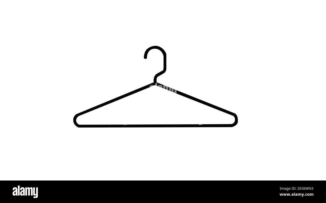 Vector Isolated Illustration of a Black Hanger Stock Vector
