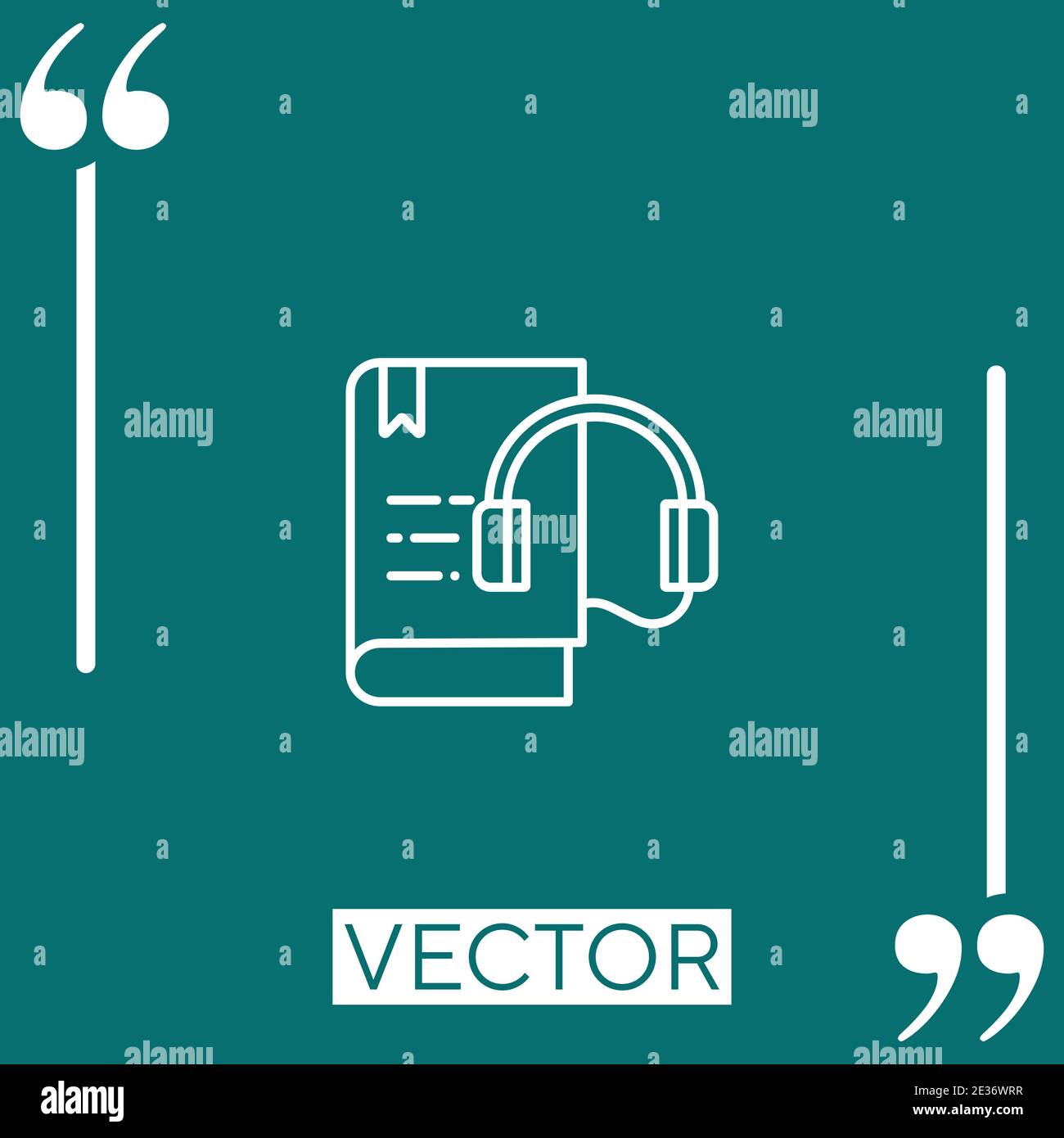 audio book vector icon Linear icon. Editable stroke line Stock Vector