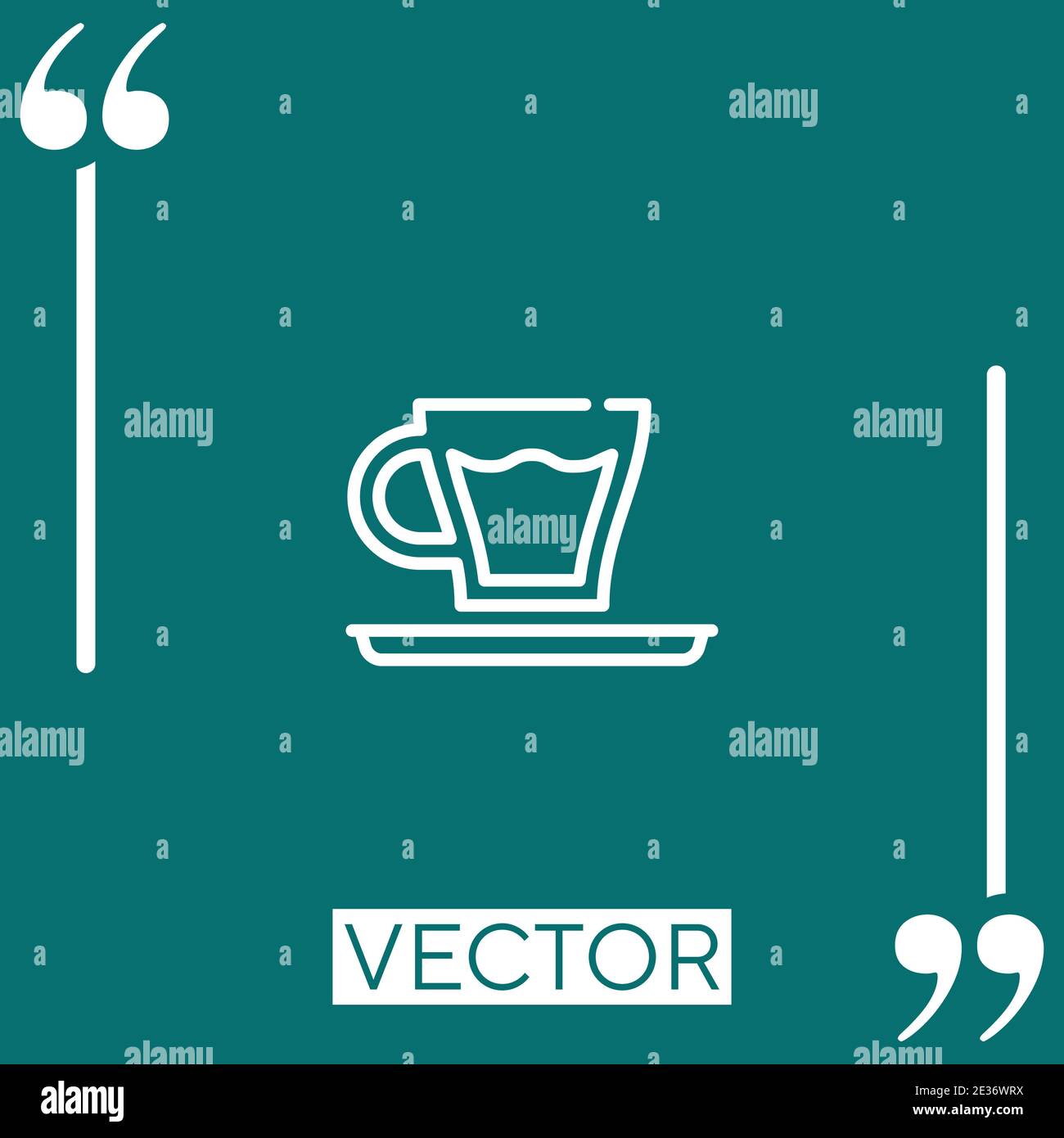 espresso vector icon Linear icon. Editable stroke line Stock Vector