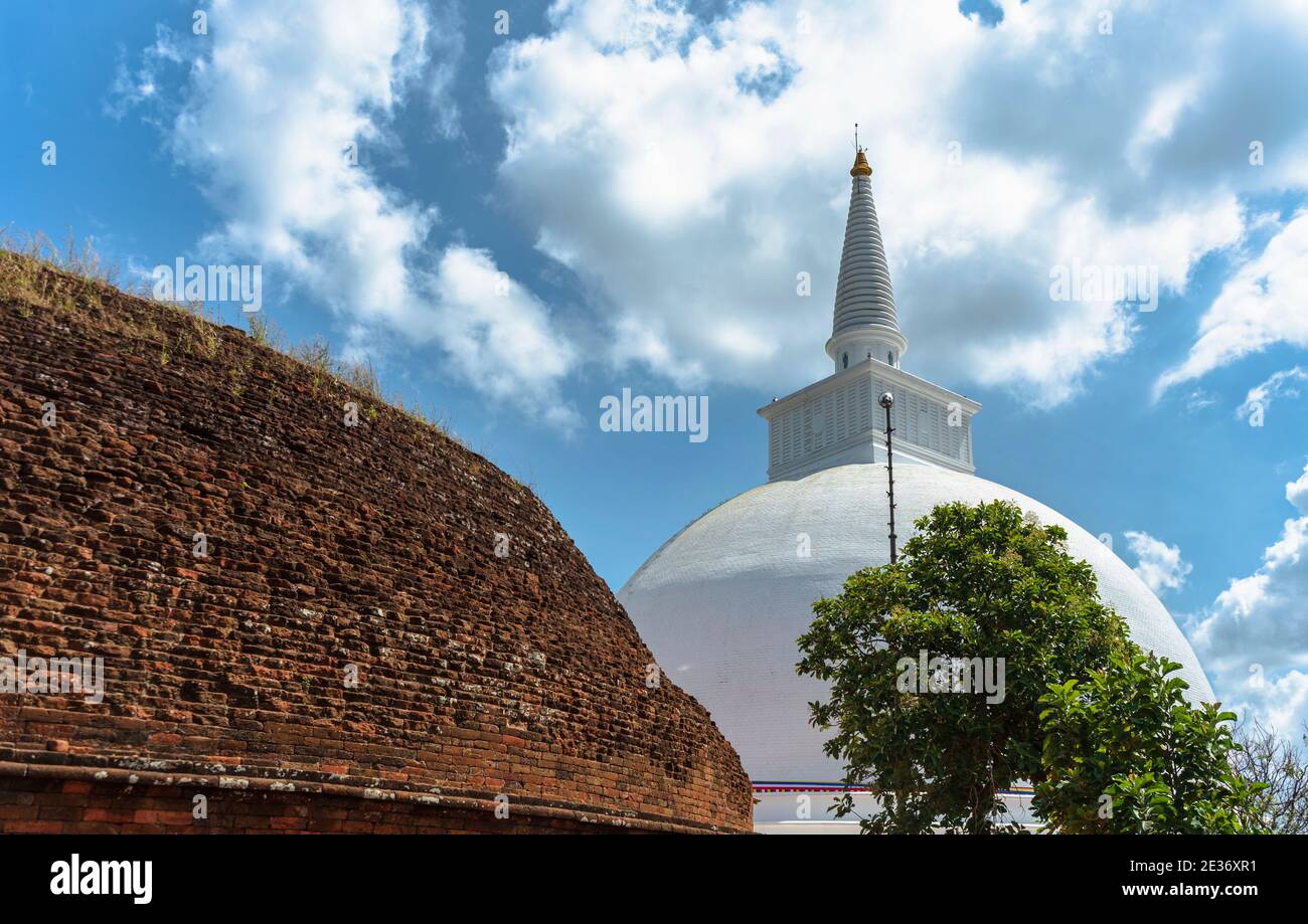 Maha Stupa, Buddhist monastery of Mihintale, Anuradhapura, North Central Province, Sri Lanka Stock Photo