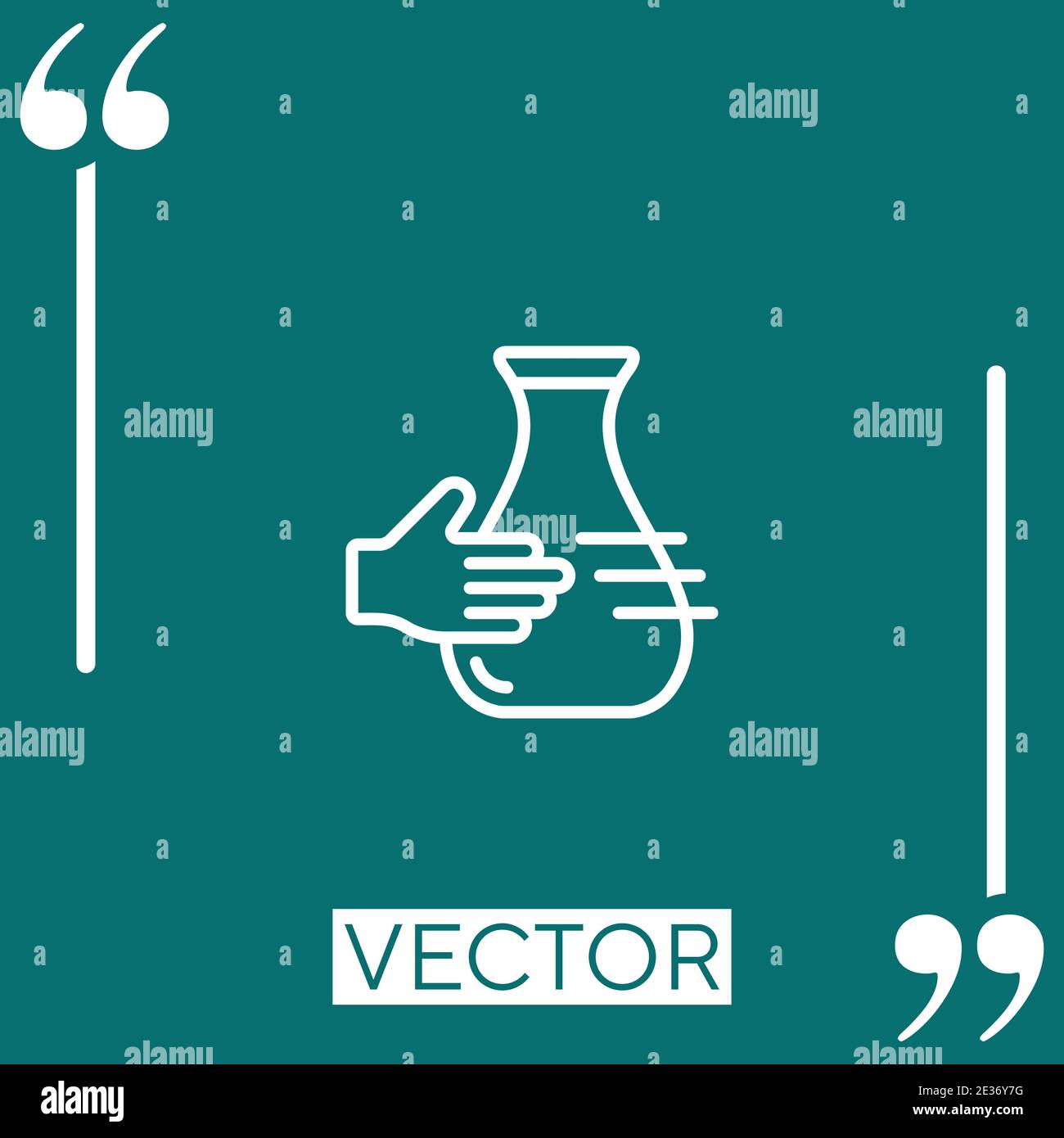 pottery vector icon Linear icon. Editable stroke line Stock Vector