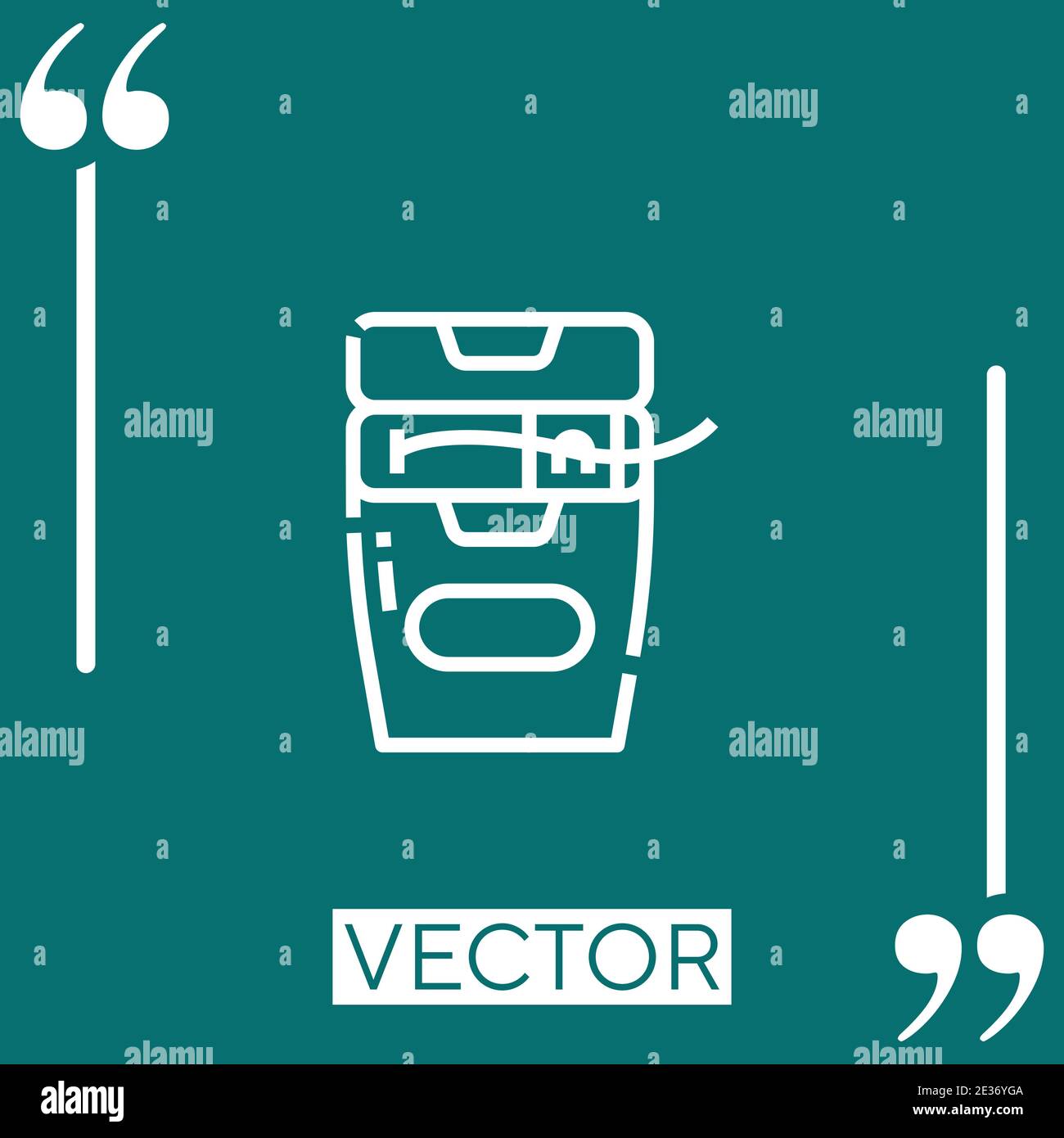 dental floss vector icon Linear icon. Editable stroke line Stock Vector